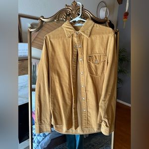 Corduroy Pearl Snap button up worn once like NEW!